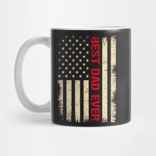 Best Dad Ever with US American Flag Father's Day Mug